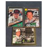 (3) Ken Schrader Autographed Nascar Cards