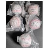 (5) Souvenir Baseballs - Stamped Signatures