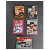 (5) Nascar Autographed Cards
