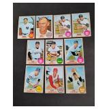 (10) 1968 Topps Baseball Cards