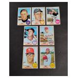 (7) 1968 Topps Baseball Cards