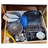 Enamelware Roaster and Kitchen Tools