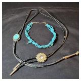 Woven Choker and Bolo Ties