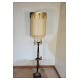 Vintage 3-Way Floor Lamp with Tassels
