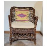 Bar Harbor Wicker Chair With Pillow