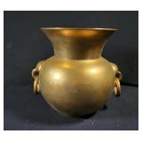 Brass Spittoon with Ring Handles