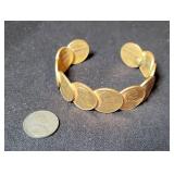 Lincoln Penny Cuff Bracelet and Coin