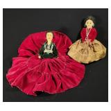 Navajo Handmade Dolls with Velvet Dresses