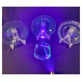 Uranium Glass Plates and Dish