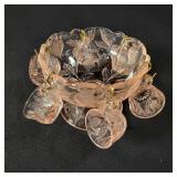Miniature Pink Depression Glass Set