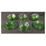 Uranium Glass Bowls & Plates