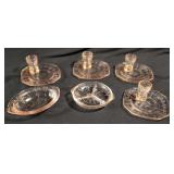 Miniature Pink Depression Glass Set