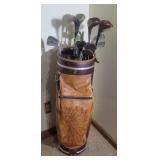 1940 Figueroa Leather Golf Bag Set