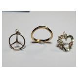 14K Gold Jewelry Lot with Charms