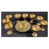 Brass Stemware with Coaster