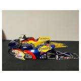 Two Die-Cast Drag Bikes 15.5''x2.5''x4''