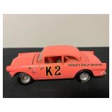Vtg K-2 Pink Diecast Race Car 7.5ï¿½ï¿½x3ï¿½ï¿½x2.5ï¿½ï¿½