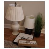 Home Decor Bundle with Lamps and Signs