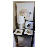 White Nightstand with Decor Items