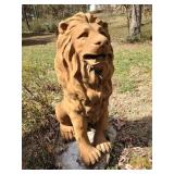 34' Tall Ceramic Lion Yard Ornament- Read Details