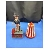 Vintage Baseball Bat Bank & Uncle Sam Bank