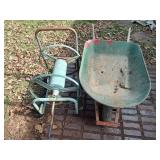Wheelbarrow and Hose Reel