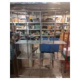 Metal Rack with Glass Shelves - Read Details