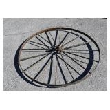 Vintage Metal Wagon Wheel 54' Diameter