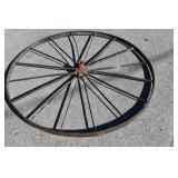Vintage Metal Wagon Wheel 54' Diameter