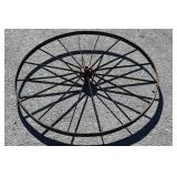 Vintage Metal Wagon Wheel 54' Diameter
