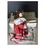 Christmas Praying Porcelain Doll Allison