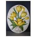 Vtg Ceramic Tulip Wall Decor