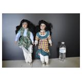 Pair of Vintage Porcelain Dolls