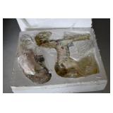 NOS Porcelain Doll On Carousel Hourse