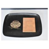 Vtg Couroc Cheese Board