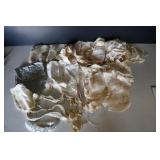 Vtg Silk Scarp Material & Garters