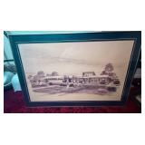 Framed Architectural Rendering in Ink