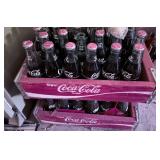 Two Coca-Cola Crates with Bottles
