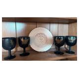 Black Goblets and Commemorative Plate