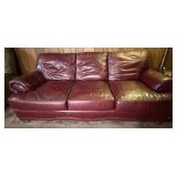 Leather Sofa-Maroon Color