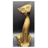 Solid Brass Cat Figurine
