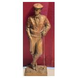 Austin Productions Vtg. Bronze golfer sculpture