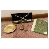5pc Collector's Set Vtg Brass Golf Desk Accessorie