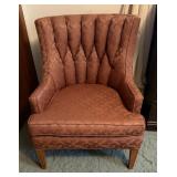 Vintage Tufted Wingback Accent Chair