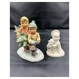 Goebel Figurines: Tree Trimming Time & Child with