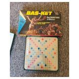 Vtg. Bas-Ket and Scrabble Board Games