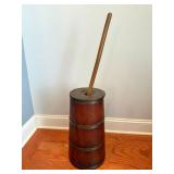Wooden Butter Churn with Plunger