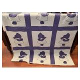 Handmade Purple Sunbonnet Sue Quilt