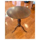 Round Pedestal Side Table with Tripod Base