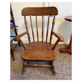 Wooden Spindle-Back Child's Rocking Chair